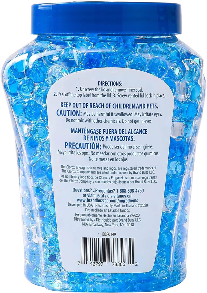 Clorox Fraganzia Crystal Beads Air Freshener in Morning Sky Scent - Long-Lasting Air Freshener Beads to Freshen Home, Car, or Office - 12 Oz Air Freshening Beads